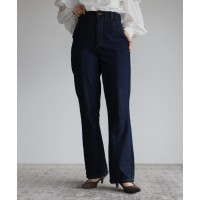 フロントシームコットンデニムパンツ