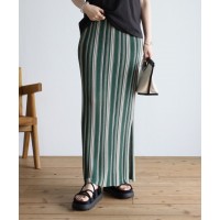 ストライプニットロングスカート
