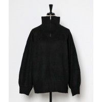 ハーフジップアップニット