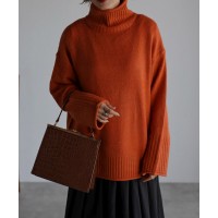 オーバーサイズタートルネックニット