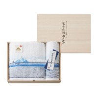 【バスタオル＋フェイスタオルセット/日本製】富士山染め