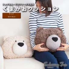 くまかおクッション エンボスファー 秋冬新作
